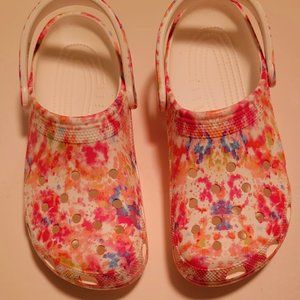 Splatter Painted Crocs, Women's Size 9